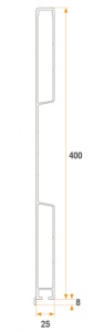 Profil subțire dintr-o singură bucată 400 × 25 x 6600 mm - Img 2