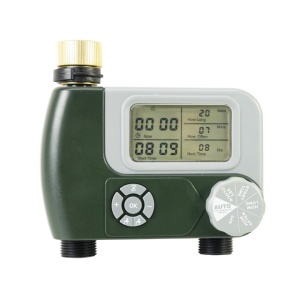 Programator pentru irigare PNI WT10 PRO, display LCD, racord metalic 3/4, 2 iesiri, verde - Img 2