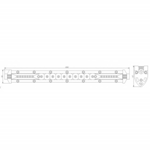 Proiector 24 LED 280mm 36W(1600Lm) - Img 2