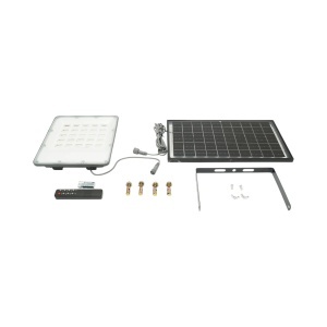 Proiector LED 200W, 6500K cu panou solar bifacial 20W, baterie LiFePO4 10000mAh si telecomanda IP66 Breckner Germany - Img 2