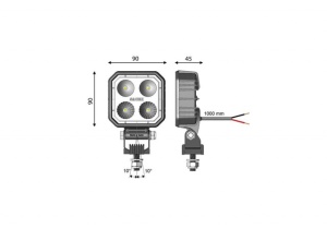 Proiector patrat LED 90X90mm VIGNAL - Img 3