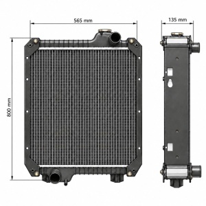 Radiator racire apa Case IH, New Holland, Ford 800x565x135mm cod OEM 87352191, 82033791, 82038687, 87306753, 82028246, 82033523 - Img 2
