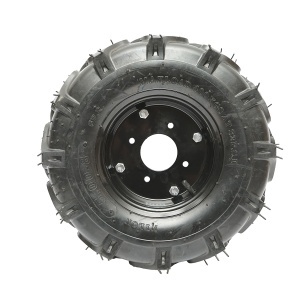 Roata completa 500/8 crampon 6PR cu janta neagra - Img 2