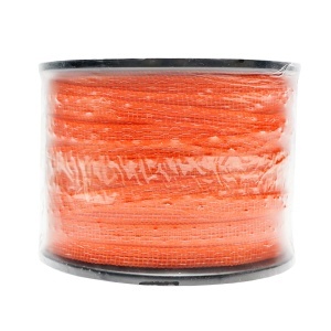 Rola banda portocaliu 10mm insertie metalica 4x0.15mm SS, rezistenta 12 Ohm/m, 200m gard electric Breckner Germany - Img 3