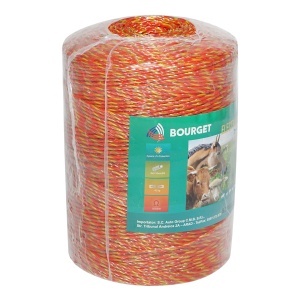 Rola fir galben-rosu fi 2mm 6x0.16mm SS, 500m gard electric, rezistenta 5.5 Ohm Bourget - Img 2