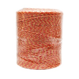 Rola fir galben-rosu fi 2mm insertie metalica 6x0.15mm SS, rezistenta 8 Ohm/m, 1000m gard electric Mezofarm - Img 4