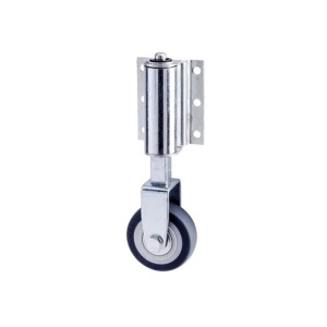 Roti fixa cu suspensie, 50 mm, cauciuc gri TPR pe miez PP.