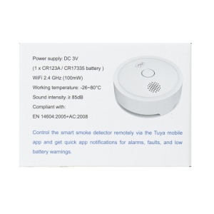 Senzor de fum PNI SafeHouse HS261 cu Wi-Fi, control din aplicatia Tuya Smart, alimentare baterie 3V, 85dB, alarma sonora si vizuala, alarma silentioasa - Img 7