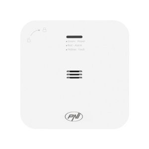 Senzor de monoxid de carbon (CO) PNI SafeHouse HS281 cu Wi-Fi, control din aplicatia Tuya Smart, alimentare baterii AA, 85dB, alarma sonora si vizuala, alarma silentioasa