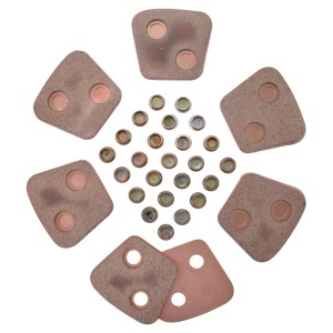 Set 12 ferodouri cu nituri disc ambreiaj 4mm 77x69 D1010 U-1010 - Img 1