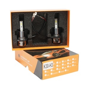Set 2 becuri auto LED H3, 27W, 12V lumina alb rece