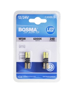 Set 2 becuri LED auto CANBUS, T10 12/24V BOSMA