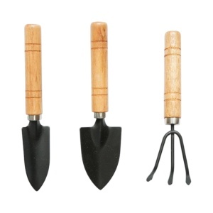 Set 3 unelte gradinarit cu lopatica, transplantor, cultivator si maner lemn Breckner Germany - Img 2