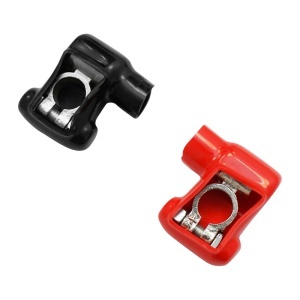 Set borne baterie cu clema HD++ protectie cauciuc rosu si negru Breckner Germany - Img 7