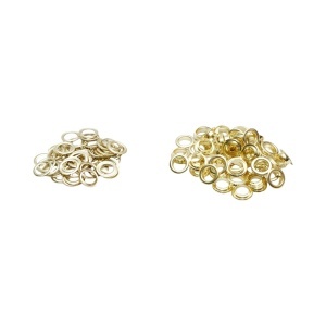 Set cleste montat ocheti metalici + 500 capse 10mm aurii si argintii incluse - Img 6