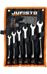 Set de chei fixe cu cap fix răsucite la 90° Jufisto, 10-19 mm, 6 buc.