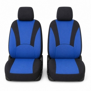 Set huse scaune auto universale albastru-negru, material textil 8 piese - Img 2