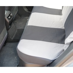 Set huse scaune auto universale gri-negru, material textil 8 piese - Img 8