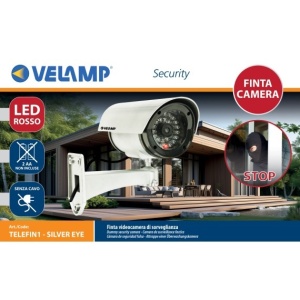 SILVEREYE: Camera video falsa, cu LED rosu. Functioneaza cu 2 baterii AA (neincluse). Argintiu - Img 5