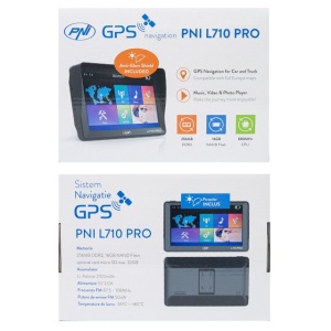Sistem de navigatie GPS PNI L710 PRO cu parasolar, 7 inch, 800 MHz, 256MB DDR, 16GB memorie interna, FM transmitter, cu doua alimentatoare auto incluse - Img 3