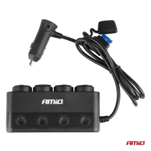 Spliter bricheta 2xUSB, 12-24V, 216W, 4 butoane control On-Off LED, 1xUSB-A QC3.0 si 1xUSB-C PD30W - Img 3
