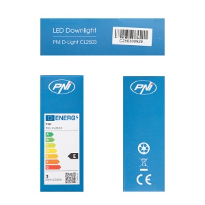 Spot LED PNI D-Light CL2503 3W, incastrabil, rotund 9 cm, 6400K, alimentare 230V, 330 lm, alb rece - Img 7