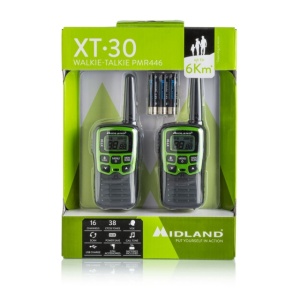 Statie radio PMR portabila Midland XT30 set cu 2 buc. verde C1177 include acumulatori - Img 4