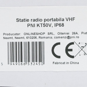 Statie radio portabila VHF PNI KT50V, 136-174MHz, 16CH, VOX, TOT, Scan, Li-Ion 3800 mAh, IP68 - Img 2