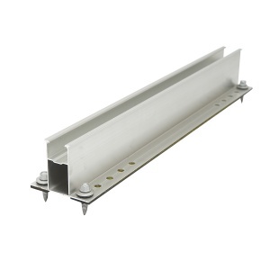 Suport bara 385x50mm profil H cu suruburi si garnitura EPDM pentru prinderi panouri solare fotovoltaice, sistem A, 20mm