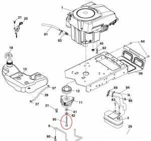 Surub ambreiaj electromagnetic tractoras Husqvarna (532 17 39-37) 101mm - Img 2