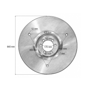 Taler superior cositoare 1.35 model Polonia Ø640mm 40TH122 - Img 2