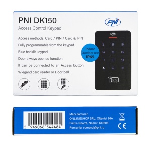 Tastatura control acces PNI DK150 stand alone, deblocare cu PIN, card RFID, IP65, negru - Img 11