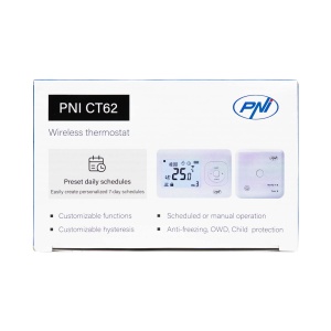 Termostat fara fir PNI CT62 pentru centrale termice, afisaj iluminat, programe zilnice - Img 4
