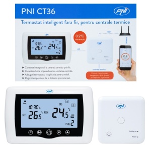 Termostat inteligent PNI CT36 fara fir, cu WiFi, control prin Internet, pentru centrale termice, APP TuyaSmart - Img 7