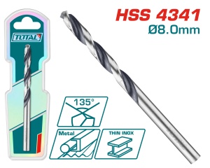 TOTAL - BURGHIU PENTRU METAL HSS - 8MM