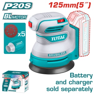 TOTAL - MASINA DE SLEFUIT ROTATIVA - 125MM - LI-ION - 20V