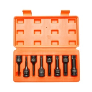 Trusa chei tubulare de impact biti spline lungi M5-M18, patrat 1/2 inch 8 piese Breckner Germany - Img 2