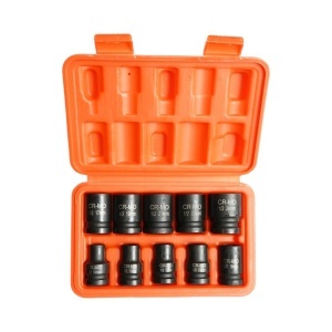 Trusa chei tubulare de impact scurte 10-24mm, patrat 1/2 inch Cr-Mo 10 piese Breckner Germany - Img 2