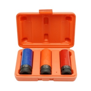 Trusa chei tubulare prezoane roti de impact cu protectie janta 17mm, 19mm, 21mm, patrat 1/2 inch Cr-Mo Breckner Germany
