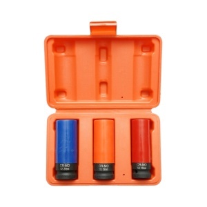 Trusa chei tubulare prezoane roti de impact cu protectie janta 17mm, 19mm, 21mm, patrat 1/2 inch Cr-Mo Breckner Germany - Img 2