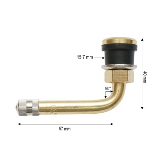 Valva roata camion tubeless 90 grade TR570C