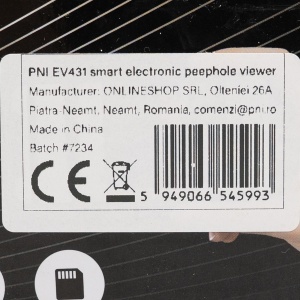 Vizor electronic wireless PNI EV431 ecran LCD 4.3 inch, camera 2MP, acumulator 5000mAh, vizibilitate nocturna, slot card micro SD, control din PNI Smart app - Img 2