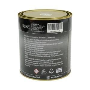Vopsea email anticoroziva 3 in 1 alb boreal pentru metal 750g, direct pe rugina, pe baza de apa Breckner Germany - Img 4