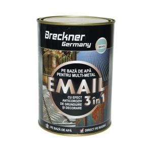 Vopsea email anticoroziva 3 in 1 argintie pentru metal 2kg, direct pe rugina, pe baza de apa Breckner Germany - Img 2
