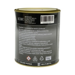 Vopsea email anticoroziva 3 in 1 rosu imperial pentru metal 750g, direct pe rugina, pe baza de apa Breckner Germany - Img 4