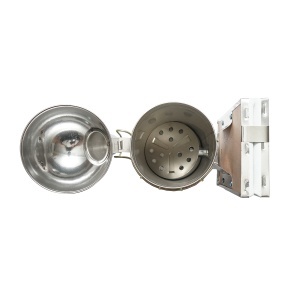 Afumator albine din inox cu cilindru scut termic si burduf din piele 250mm - Img 4