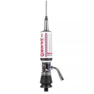 Antena CB LEMM TURBO IMPERO, alb, lungime 200 cm, castig 7dB, 26.5-28Mhz, 2500W, cablu RG58 4m, fabricata in Italia
