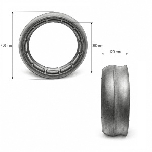 Anvelopa roata de control adancime Maschio Gaspardo 400x120mm cod OEM F06120188 - Img 5