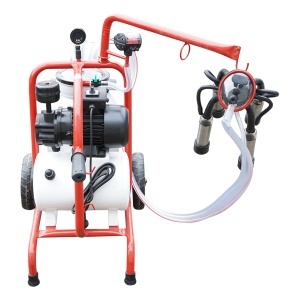 Aparat de muls vaci cu grup colector 160cc, sasiu vopsit electrostatic, bidon aluminiu 30L, 1 post Breckner Germany - Img 2