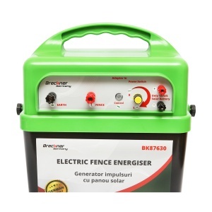Aparat generator impulsuri 12V 6.2 Joule 40km cu panou solar 20W gard electric Breckner Germany - Img 6